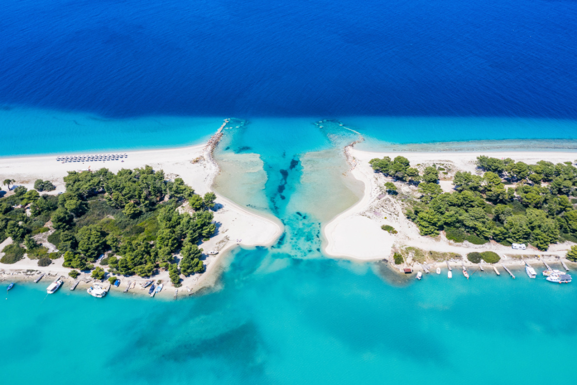 Best beaches in Europe - Port Glarokavos and lagoon beach in Kassandra peninsula Chalkidiki Greece copyright Chawranphoto