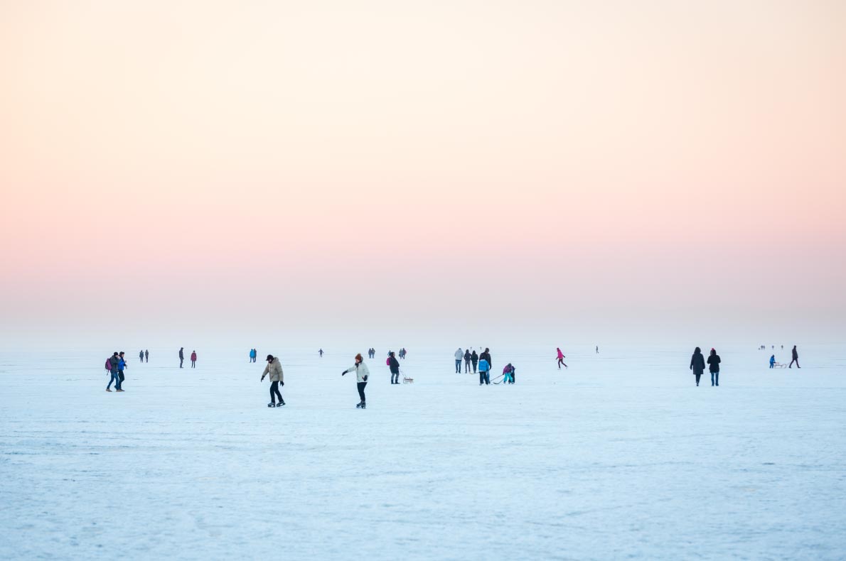 Best things to do in Austria Podersdorf ice skating on the frozen lake