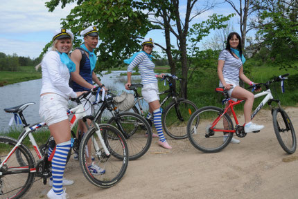 Cycling in Kuldiga